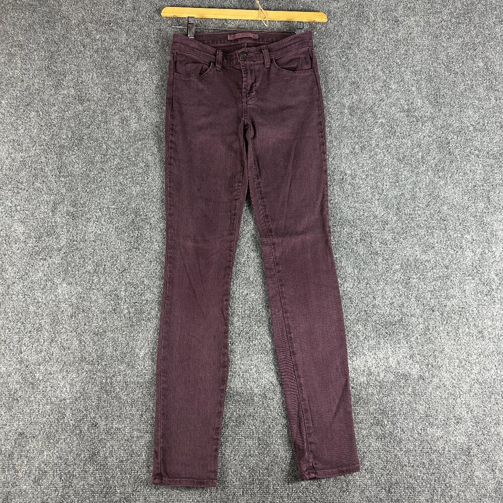 J Brand Jeans Womens 25 Purple Cotton Stretch Super Skinny Pockets
